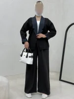 کت دو رنگ آستین پاکتی - Image 12