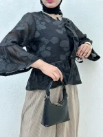 کت کمر چین آستین کلوش - Image 10