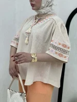 شومیز یقه گلدوزی - Image 2