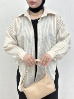 شومیز راه راه پایین هلالی - Image 2