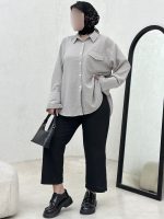 شومیز مانتویی تک جیب کد 491 - Image 3