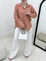 شومیز مانتویی تک جیب کد 491 - Image 13