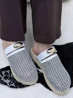 صندل زنانه توری سگک دار f - Image 6