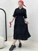پیراهن کمر کش چین دار - Image 5
