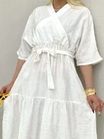 پیراهن کمر کش چین دار - Image 8