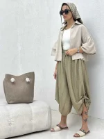 دامن شلواری دمپا گره ای