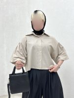 شومیز آستین دوبل چین دار - Image 18