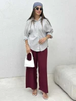 شومیز جلو دکمه کد 1018 - Image 2
