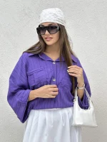 شومیز دوجیب پیلی دار