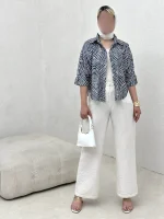 شومیز طرحدار آستین کوتاه - Image 14