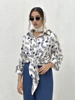 شومیز طرح دار جلو گره سری 2 - Image 3