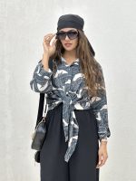 شومیز طرح دار جلو گره سری 2 - Image 6