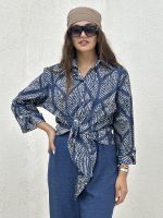 شومیز طرح دار جلو گره سری 2 - Image 4