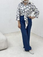 شومیز طرح دار جلو گره سری 2 - Image 21