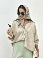 شومیز طرح کوک دوزی b - Image 5
