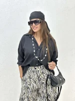 شومیز طرح کوک دوزی b - Image 11