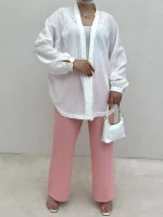 کت نخی پشت طرح دار - Image 5