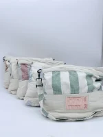 کیف زنانه دوشی کتان - Image 5