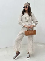 دوتیکه شومیز و شلوار دمپا زنانه - Image 12