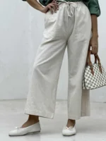 شلوار لینن H.M new زنانه - Image 6