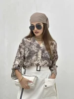 شومیز آبرنگی سه دکمه - Image 9