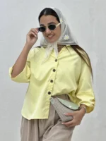 شومیز آستین کوتاه پاگن دار - Image 14