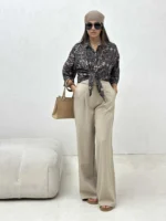 شومیز جلوگره فلور زنانه - Image 4