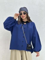 شومیز دکمه ریز زنانه - Image 12