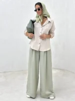 شومیز لینن الوندی - Image 10