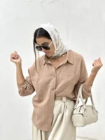 شومیز لینن الوندی - Image 8