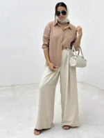 شومیز لینن الوندی - Image 6