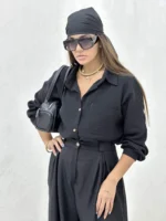 شومیز لینن الوندی - Image 14