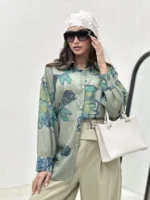 شومیز مانتویی طرحدار m .m زنانه - Image 2