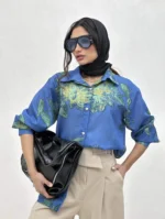 شومیز مانتویی طرحدار m .m زنانه
