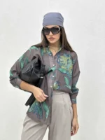 شومیز کرپ طرحدار زنانه - Image 7