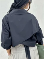 شومیز کراپ SHIRI زنانه - Image 5