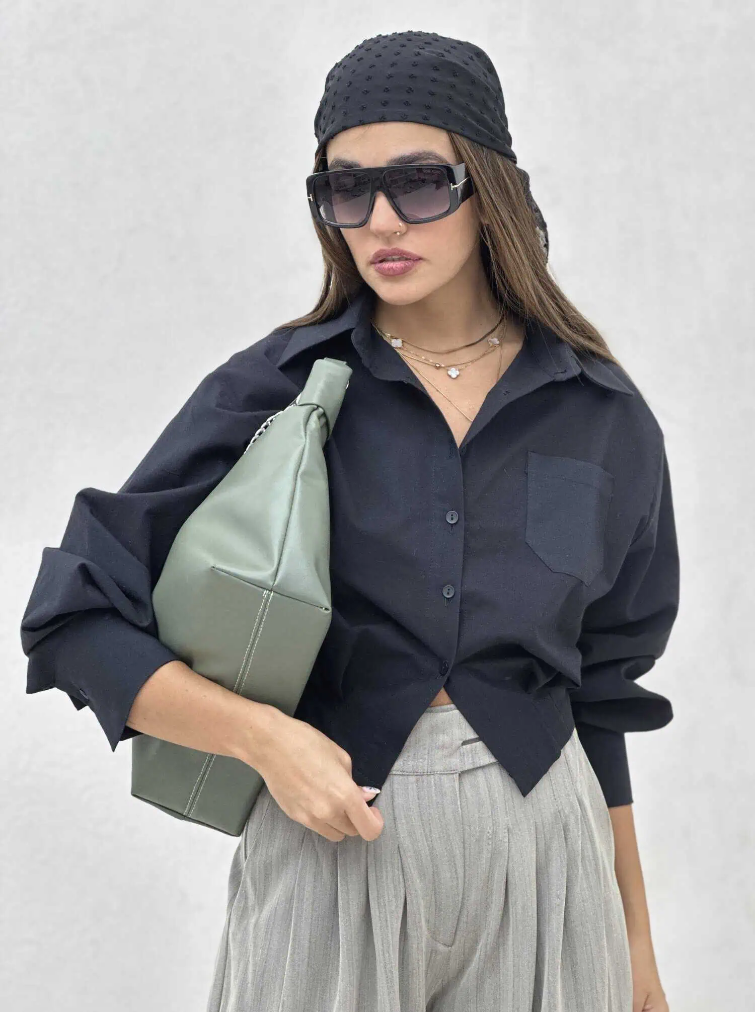 شومیز کراپSHIRI (5) شومیز کراپ SHIRI زنانه - Image 1
