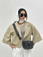 کت آستین سه ربع نیم کلوش زنانه - Image 22