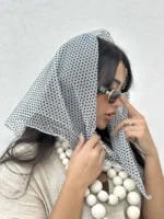 اسکارف توری توپی - Image 4