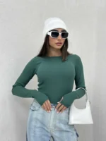 بادی آستین بلند کبریتی زنانه - Image 4
