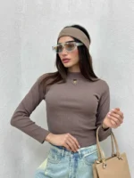 کراپ کبریتی یقه اشکی زنانه