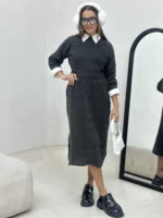 دو تیکه کراپ و دامن جودون زنانه - Image 3