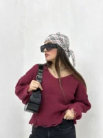 کراپ بافت زاپ دار زنانه - Image 8