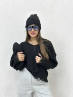 کراپ بافت زاپ دار زنانه - Image 13