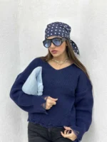 کراپ بافت زاپ دار زنانه - Image 6
