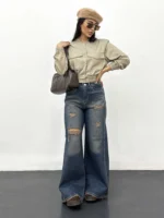 بامبر راه راه فاستونی زنانه - Image 10