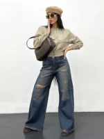 بامبر راه راه فاستونی زنانه - Image 13