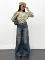 بامبر راه راه فاستونی زنانه - Image 8