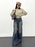 بامبر راه راه فاستونی زنانه - Image 15