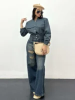 بامبر راه راه فاستونی زنانه - Image 6